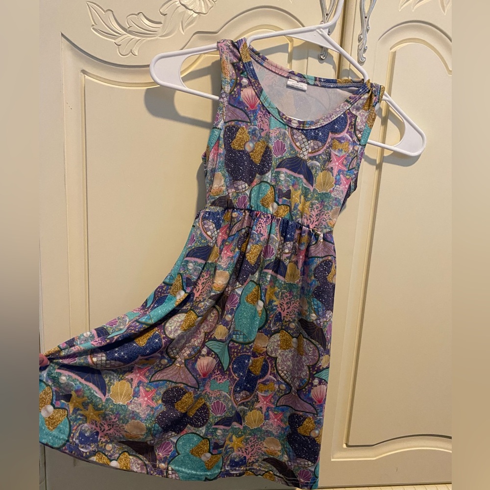 Mouse mermaid milk silk dress